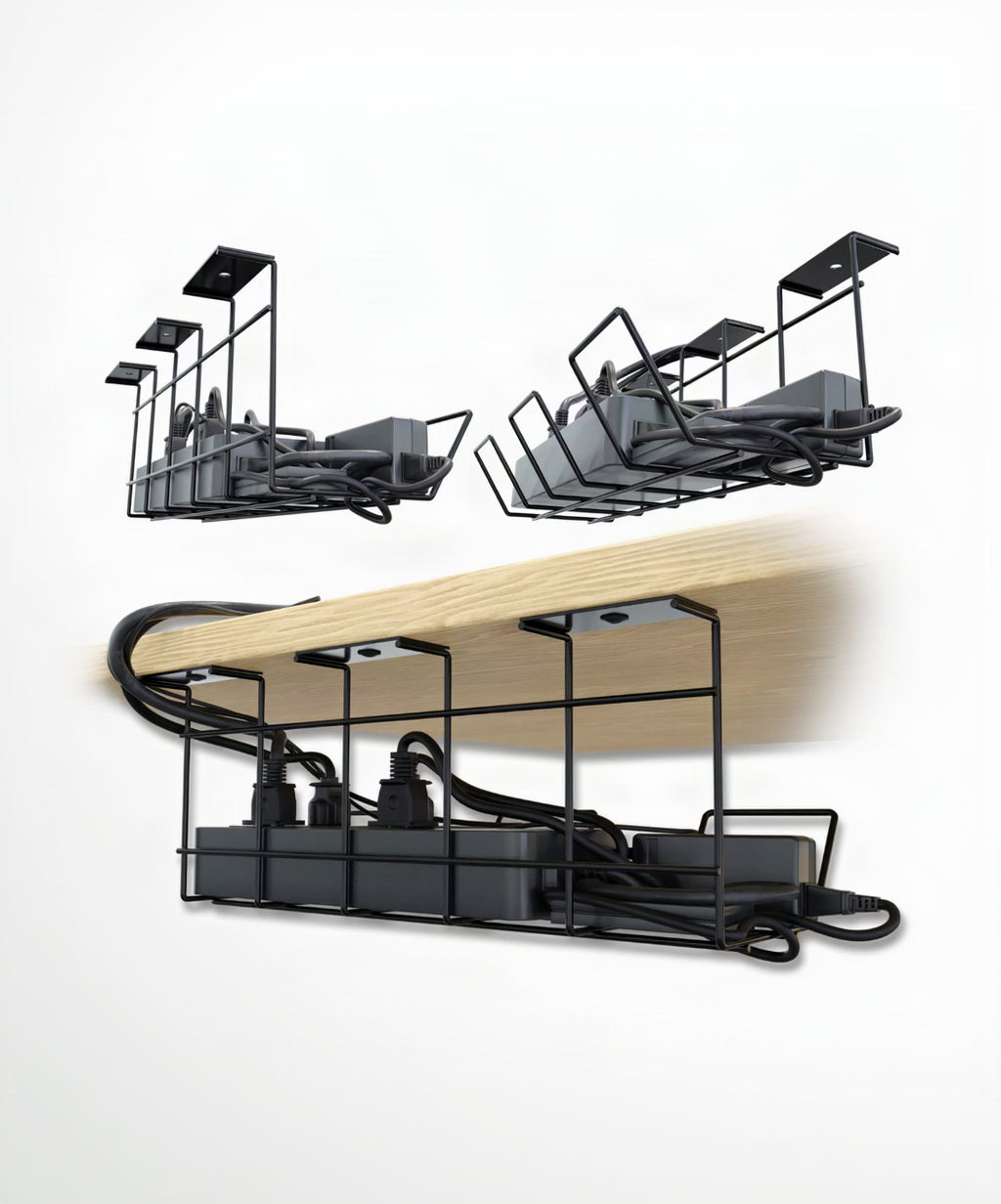 Under-Desk Cable Management Tray — 2 × 12"